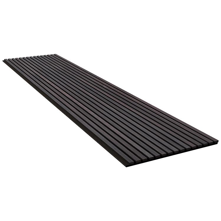 Natural smoky dark wood slat panel